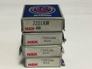 NSK ベアリング 未使用品 7201AW ４個一式 1506067