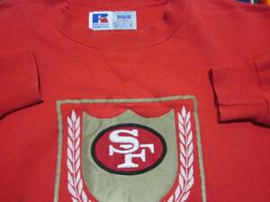 １９８０年代 RUSSELL ATHLETICS ラッセル SANFRANCISCO４９ERS アメフト フットボール ビンテージ オリジナル スウェット MADE IN USA　