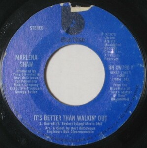 Marlena Shaw - It's Better Than Walkin' Out ■ soul jazz 45