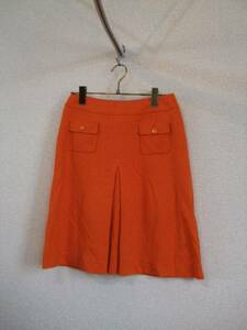 CrearImpressionオレンジボックスプリーツスカート（USED）31715