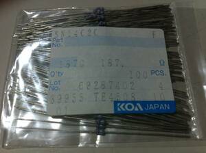 KOA SN14C2C 1/4w　187Ω F ±1％ 100本1袋 (6)