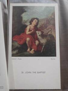 Art hand Auction 穆里略的画作：婴儿施洗者约翰基督教绘画 2, 古董, 收藏, 印刷材料, 其他的