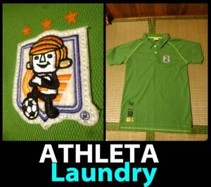 アスレタ　Laundry　コラボ　ポロシャツ　サッカーボーイ　緑　Mサイズ ATHLETA