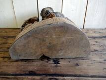 古い大きな親子木彫り熊　/アンティーク　アイヌ_画像3