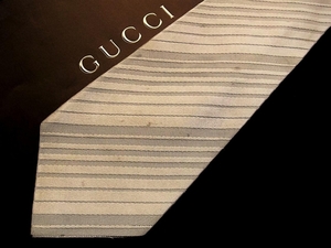 ■■SALE④■№1211【GUCCI】グッチのストライプ刺繍ネクタイ■