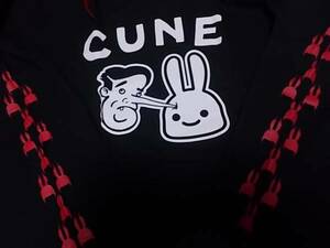 送料無料 新品 cune キューン ロンT Tシャツ 黒XL 天狗 うさぎ