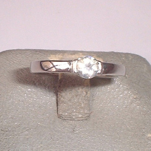  free shipping 4*C pt950 stone inserting ring used size 8 number pawnshop exhibition 