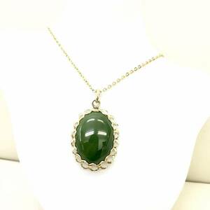 [ necklace ]....... like atmosphere oval Gold green gold color Gold color 