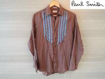 ★Paul Smith★（ポールスミス)長袖シャツ/M/茶_画像1