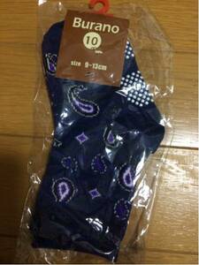  new goods unused Buranopeiz Lee pattern socks 9~13cm blue 