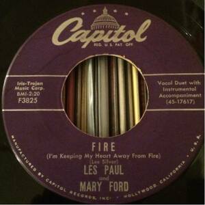 LES PAUL AND MARY FORD US Orig 7inch FIRE ロカビリー
