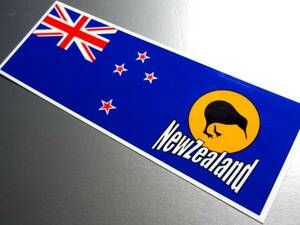 ▼ニュージーランド国旗＋キーウイステッカー▼New Zealand Flag sオリジナル耐水シール 海外旅行 おみやげ スーツケースなどに☆ OC(1