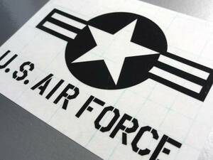 ∇USAFアメリカ空軍国籍マークステッカーtypeA 8x12cmサイズ∇USA 米空軍 ラウンデル 色選択可能☆車 バイク 即買