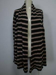 ROSEBUD/ rose bat * beige × black border cardigan F*11