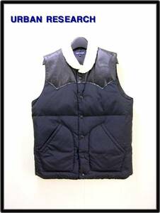 M [URBAN RESEARCH Urban Research down vest leather ]