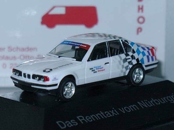 S=1/87☆herpa製 特注BMW 5er/E34(DasRenntaxi von Nurburgring)