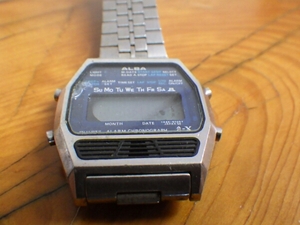  rare! SEIKO ALBA alarm chronograph LCD clock Y446-5000