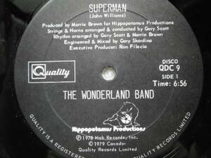 wonderland band/superman/thrill me/morrie brown/quality