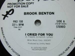 Brook Benton/I Cried For You/ＣＤ~ＬＰ５点以上送料無料