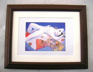 Art hand Auction ◆Toshio Otsuka Camellia Offset-Reproduktion, Holzrahmen, Sofortkauf◆, Malerei, Ölgemälde, Porträt