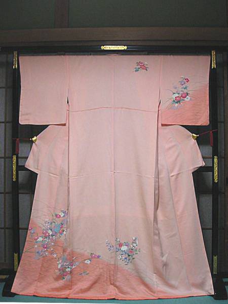 उचित वस्तु/अप्रयुक्त [ऑर्डर पर बनाई गई] शुद्ध रेशम/हाथ से पेंट की गई युज़ेन होमोंगी, महिलाओं का किमोनो, किमोनो, विजिटिंग ड्रेस, अनुरूप