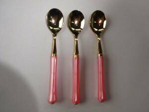 Birthday ( pink ) coffee spoon 3ps.