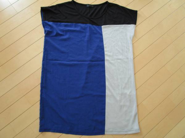 美品☆異素材カラー切り替えチュニック♪サイズM