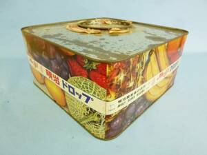  old * Meiji Drop * tin plate pastry can * former times commodity Showa Retro *