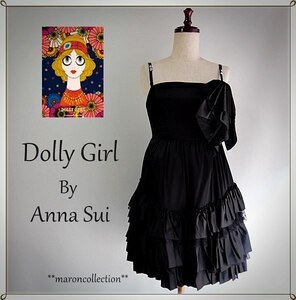 не использовался * Anna Sui Dolly девушка * One-piece платье чёрный 