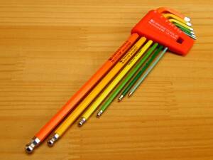 PB *212LH-5RB Rainbow L type hexagon ( hex ) wrench set 