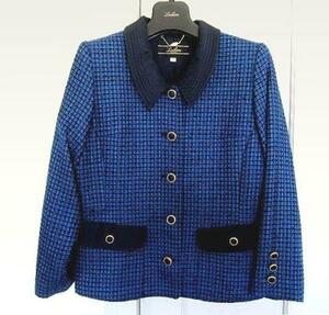  Leilian jacket Britain made cloth (stunzi) silk use tweed reverse side cupra free shipping 