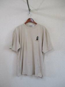 NAUTICAベージュプリントTシャツ（USED）80515②