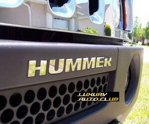 即納 HUMMER H3 ハマーH3 クロームフロントバンパーロゴ エンブレム メッキ 鏡面 外装カスタム トリム カバ－高品質 専用設計
