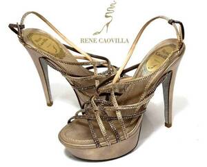  new goods 17 ten thousand [ Rene Caovilla ] gorgeous!! made in Italy Swarovski sandals 