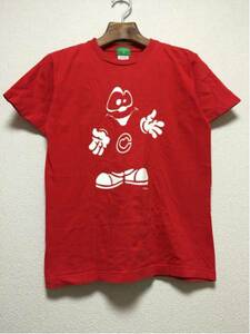 [即決古着]CHEER UP/チアーアップ/キャラクターTシャツ/半袖/プリント/赤×白/レッド×ホワイト/S