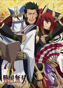 送料無料 戦国無双 DVD BD 全巻購入特典 描き下ろしタペストリー 大谷吉継 島左近 石田三成