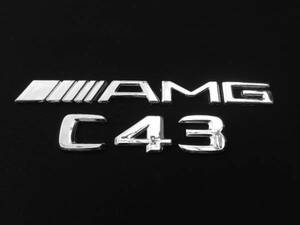 AMG仕様/リア/トランク/エンブレム『AMG』+『C43』BENZベンツW202C200C220C230C240C260C280/後期/セダン/ワゴン/オーバル/マフラー/エアロ