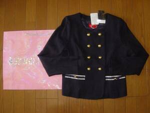 * new goods sale * Apuweiser-riche lame go in ribbon navy blue jacket 