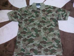  beautiful goods special order! Junya × Fred Perry camouflage polo-shirt with short sleeves / duck limitation 