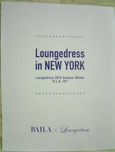 [Loungedress in NEW YORK]BAILA× lounge dress *2014 year autumn winter 