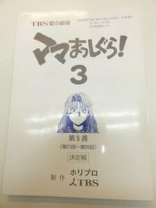 wc0551芳本美代子網浜直子『ママまっしぐら』21tv台本