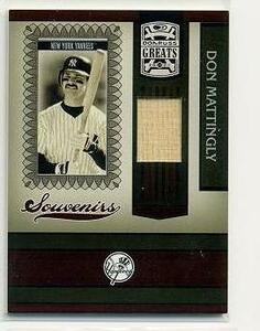 05 Donruss Greats Souvenirs Material Bat #S-8 Don Mattingly