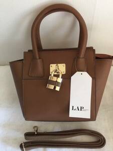 激安・新品・LAP ラップ ショルダーハンドバッグ　ミニ・茶