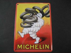  Michelin viva n dam metal plate * Britain car * French blue *MICHELIN*BIBENDUM* tire man * Renault * Citroen * French blue 