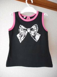 * beautiful goods * ribbon pattern & back . ribbon tank top * T-shirt black 