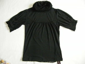  new goods!* lady's black color short sleeves tunic *