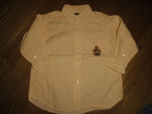 100! Ralph Lauren! Logo embroidery pocket attaching shirt *