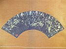 A_Peintre de la préfecture d'Aomori/Okabe Yo/Parchemin suspendu en forme d'éventail peint à la main/Mante religieuse, Iroha, Hoheto/Authentique garanti, Peinture, Peinture japonaise, Fleurs et oiseaux, Faune