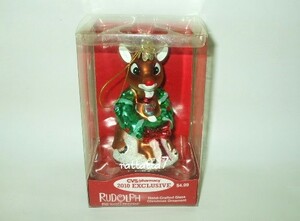 ☆RUDOLPH THE RED NOSE REINDEER☆glass ornaments☆CVS Store Exclusivo☆赤鼻のトナカイ☆ルドルフ☆オーナメント
