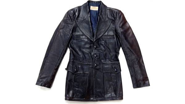 70s Gandalf ガンダルフ 花柄ペイント パッチワーク レザージャケット ジャックバッグ レザー: 70's gandalf patched jacket Type